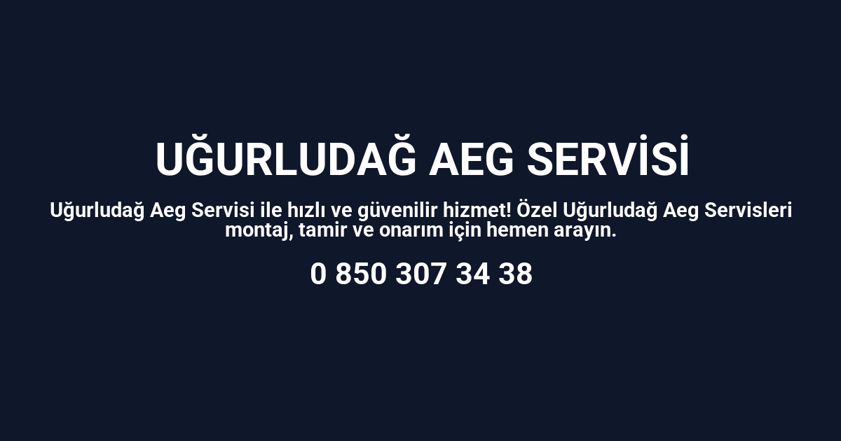 Uğurludağ Aeg Servisi